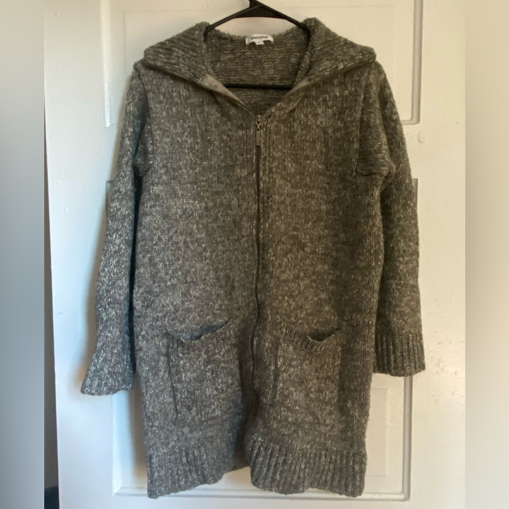 Long grey cardigann